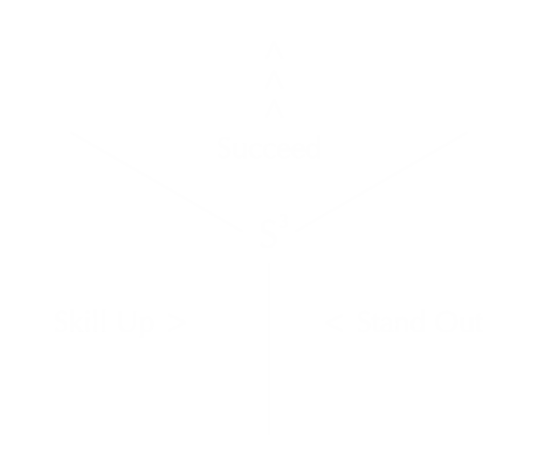 The S-Cube is a three dimensional concept: Skill Up > Stand Out > Succeed